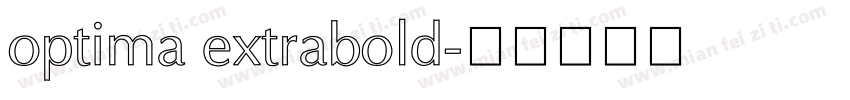 optima extrabold字体转换